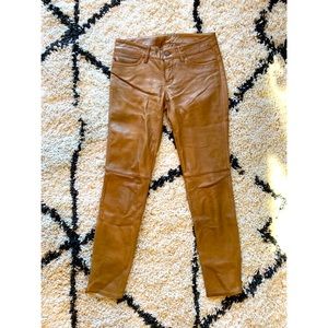 Low rise buttery soft vintage leather pants